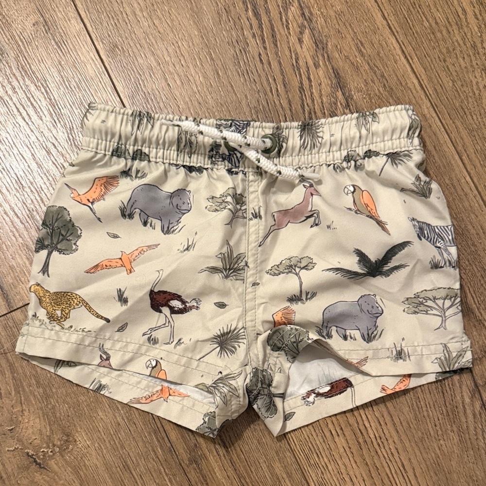Little planet swim trunks